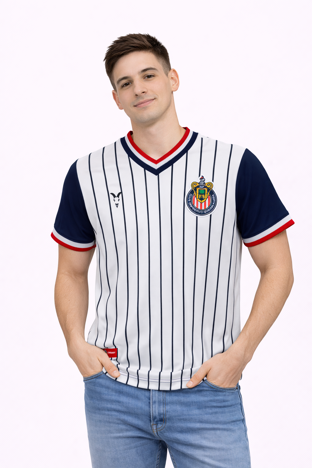 Playera Chivas Rayas azules verticales HG123