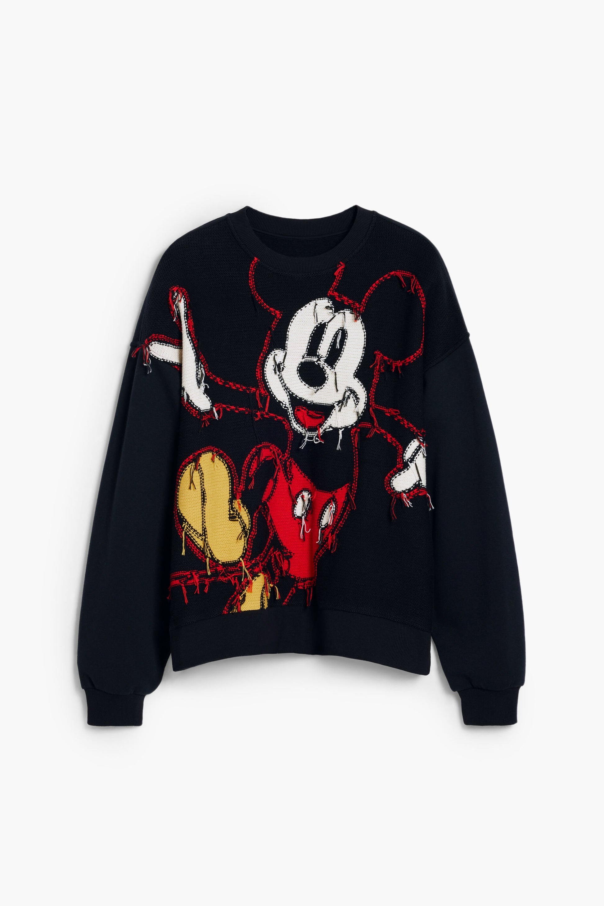 Suéter negro bordado Mickey Mouse Desigual