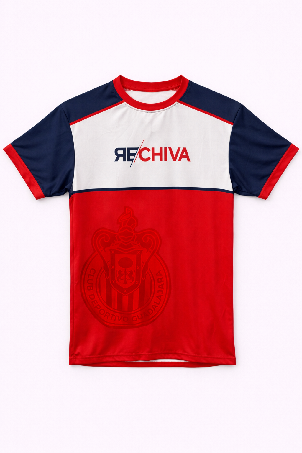 Playera Chivas Re/Chiva Roja, Blanca y Azul CI104