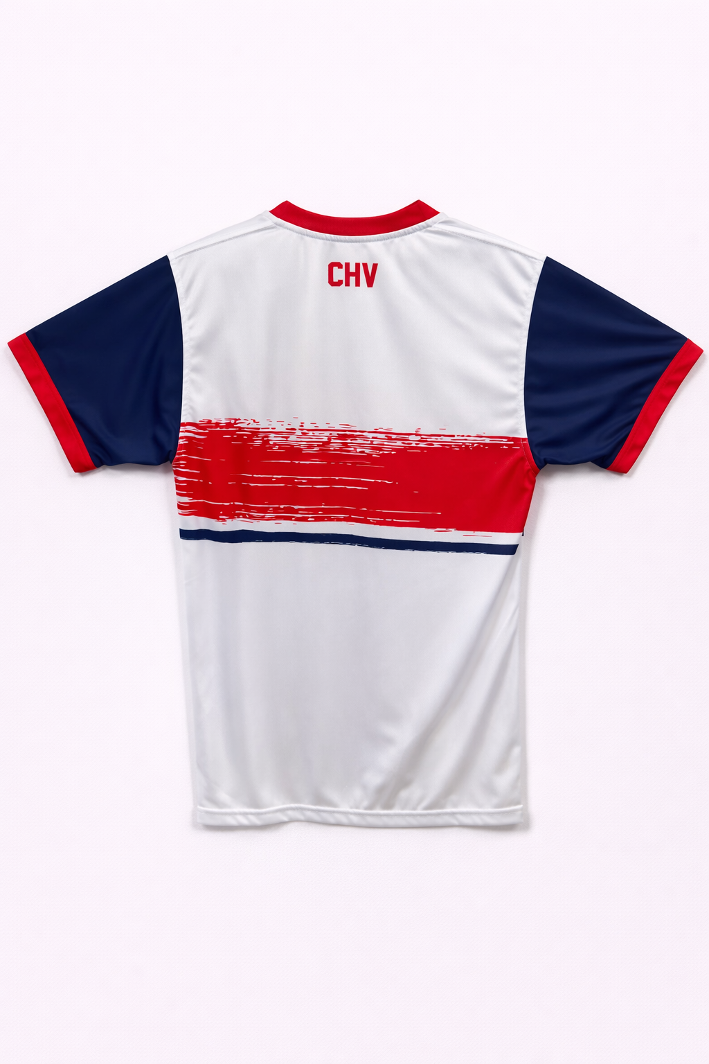 Playera Chivas Blanca con Franja Roja y Manga Azul CI101