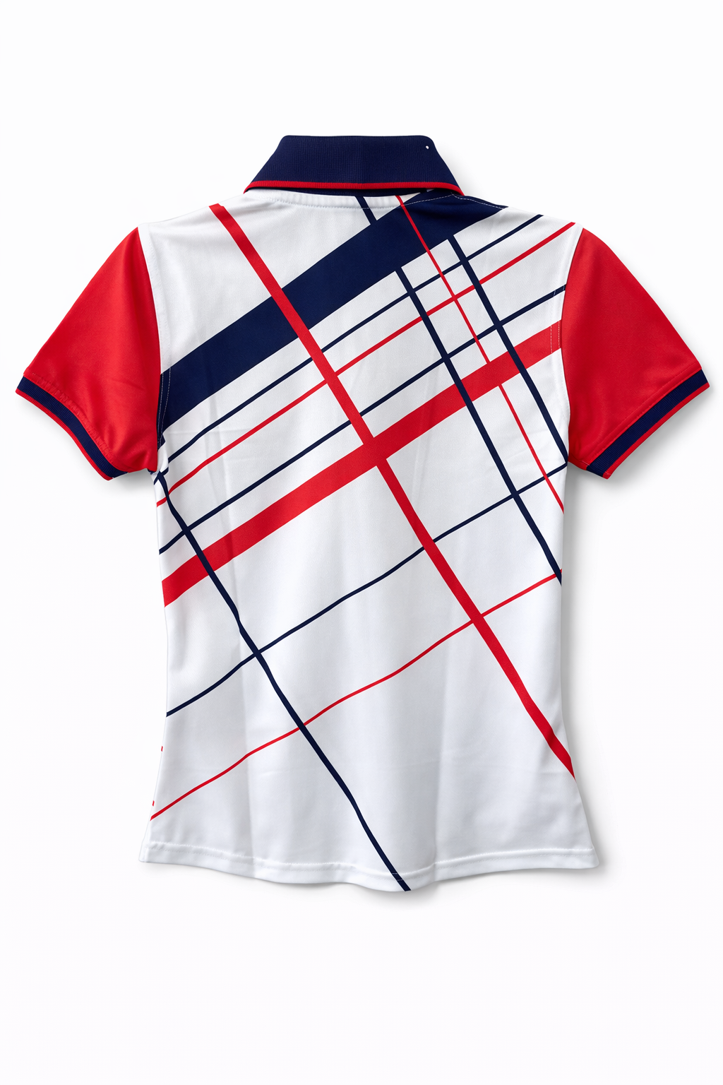 Polo Mujer Chivas Blanco con Líneas Diagonales CI165