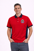 Playera Polo Chivas Roja y Azul con Escudo CI152
