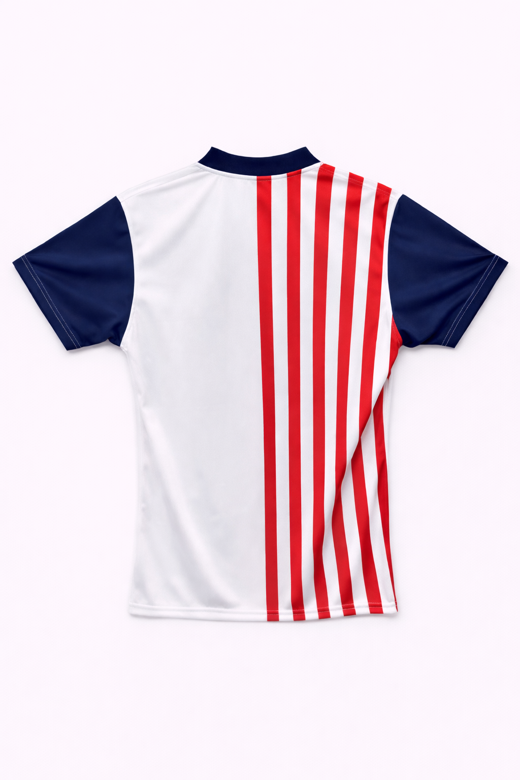 Playera Chivas Rayas Verticales Blanco y Rojo CI161