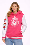 Sudadera Mujer Chivas Rosa con Gorro HG108
