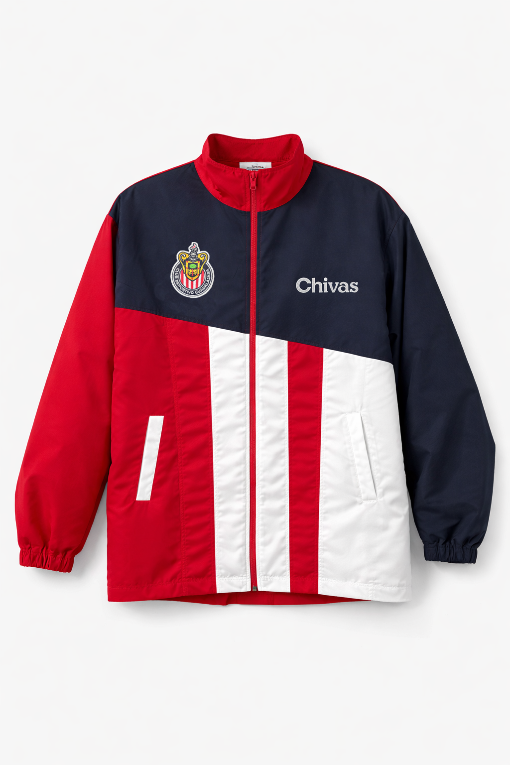 Chamarra Chivas Caballero Tricolor con Cierre KE66