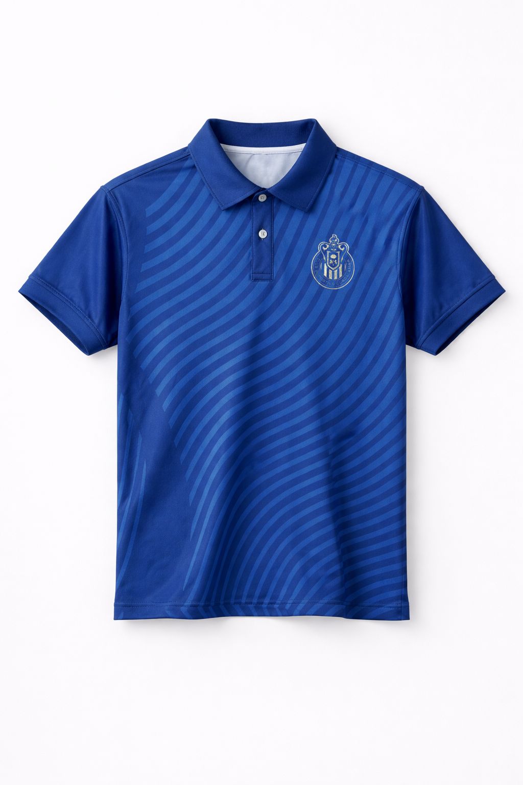 Playera Hombre Polo Chivas Azul con Rayas CI189