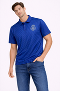 Playera Hombre Polo Chivas Azul con Rayas CI189