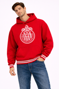 Sudadera con Capucha Chivas Roja Escudo Frontal HG102