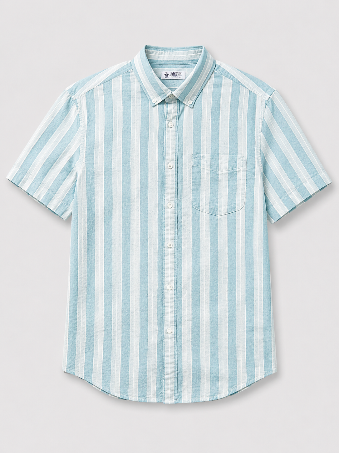 Camisa Penguin Tipo Lino Rayas