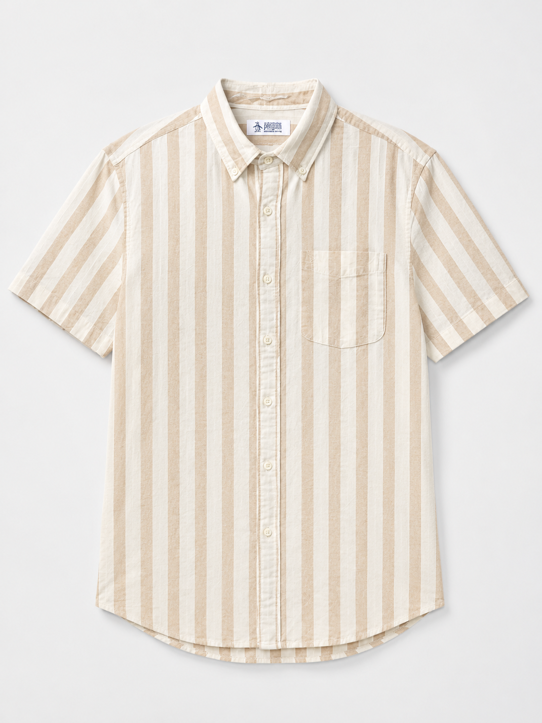 Camisa Penguin Tipo Lino Rayas