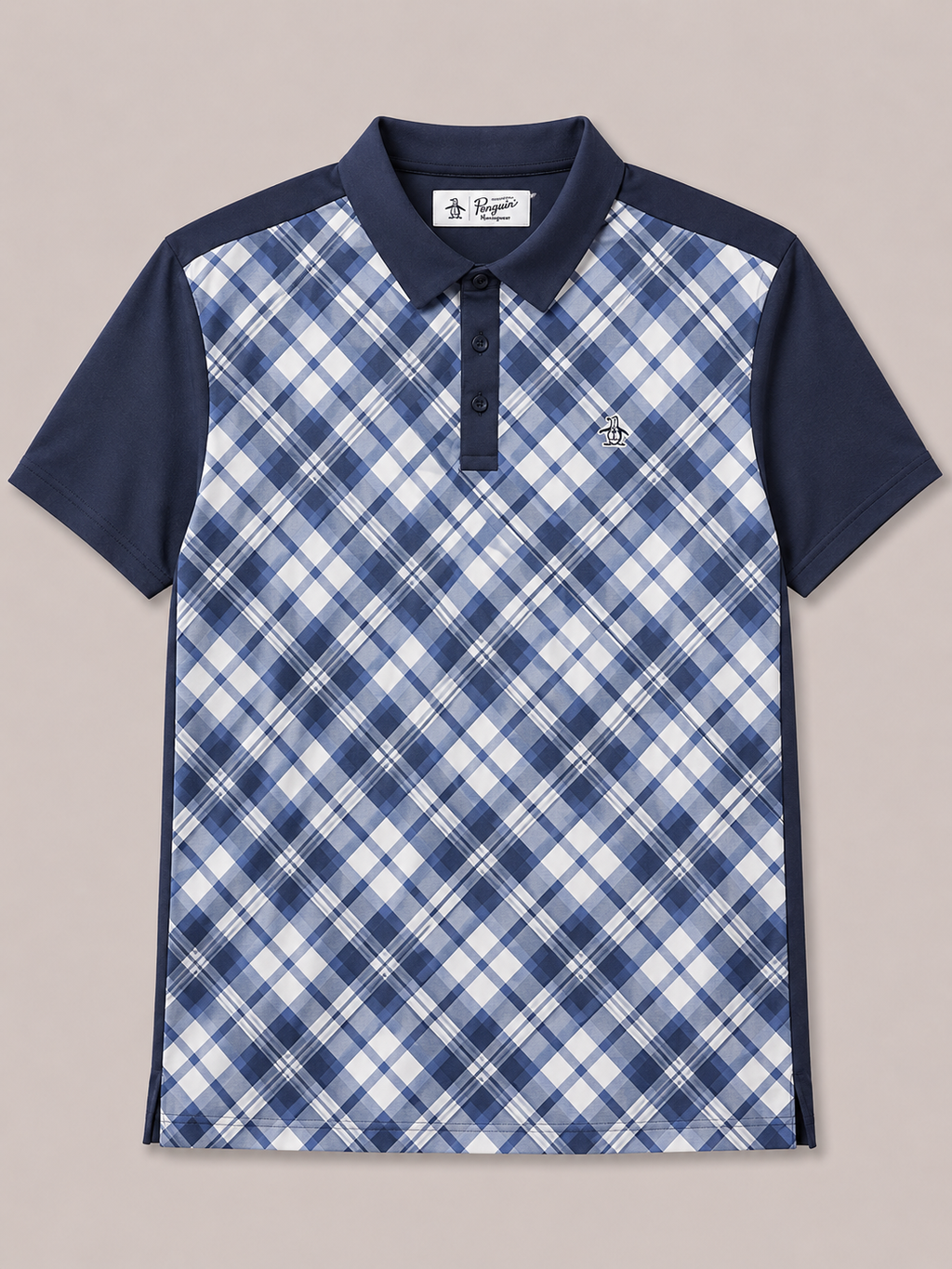 Polo Deportiva Microfibra con Diseño Tartan