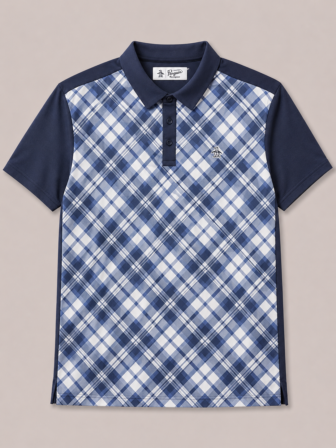 Polo Deportiva Microfibra con Diseño Tartan