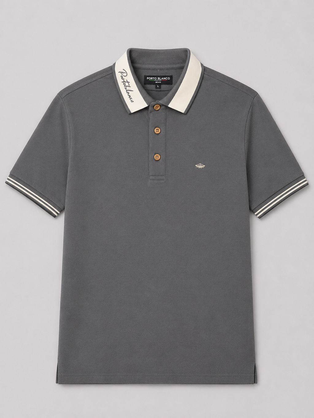 Polo Portoblanco Piqué Gris