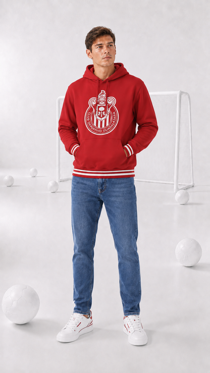 Sudadera Chivas con Capucha – Roja