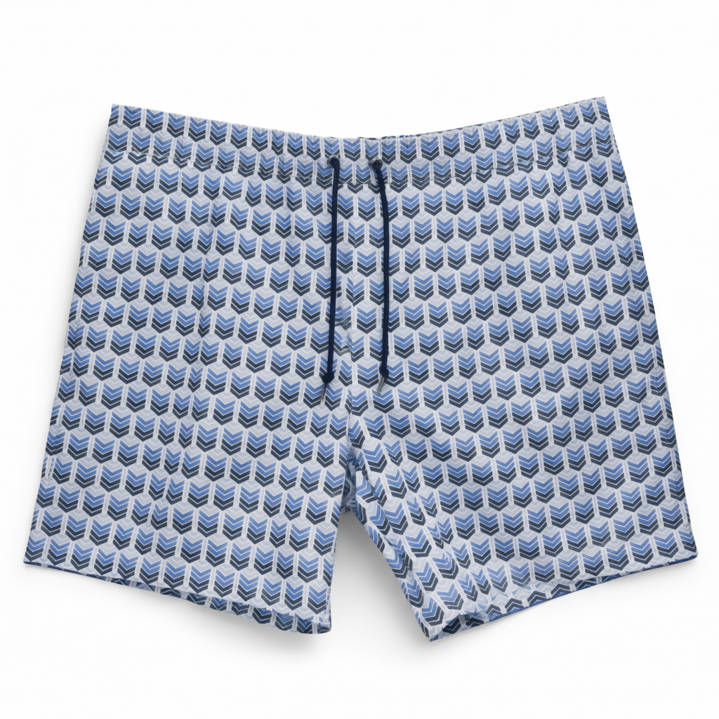 Short de Baño Estampado Geométrico