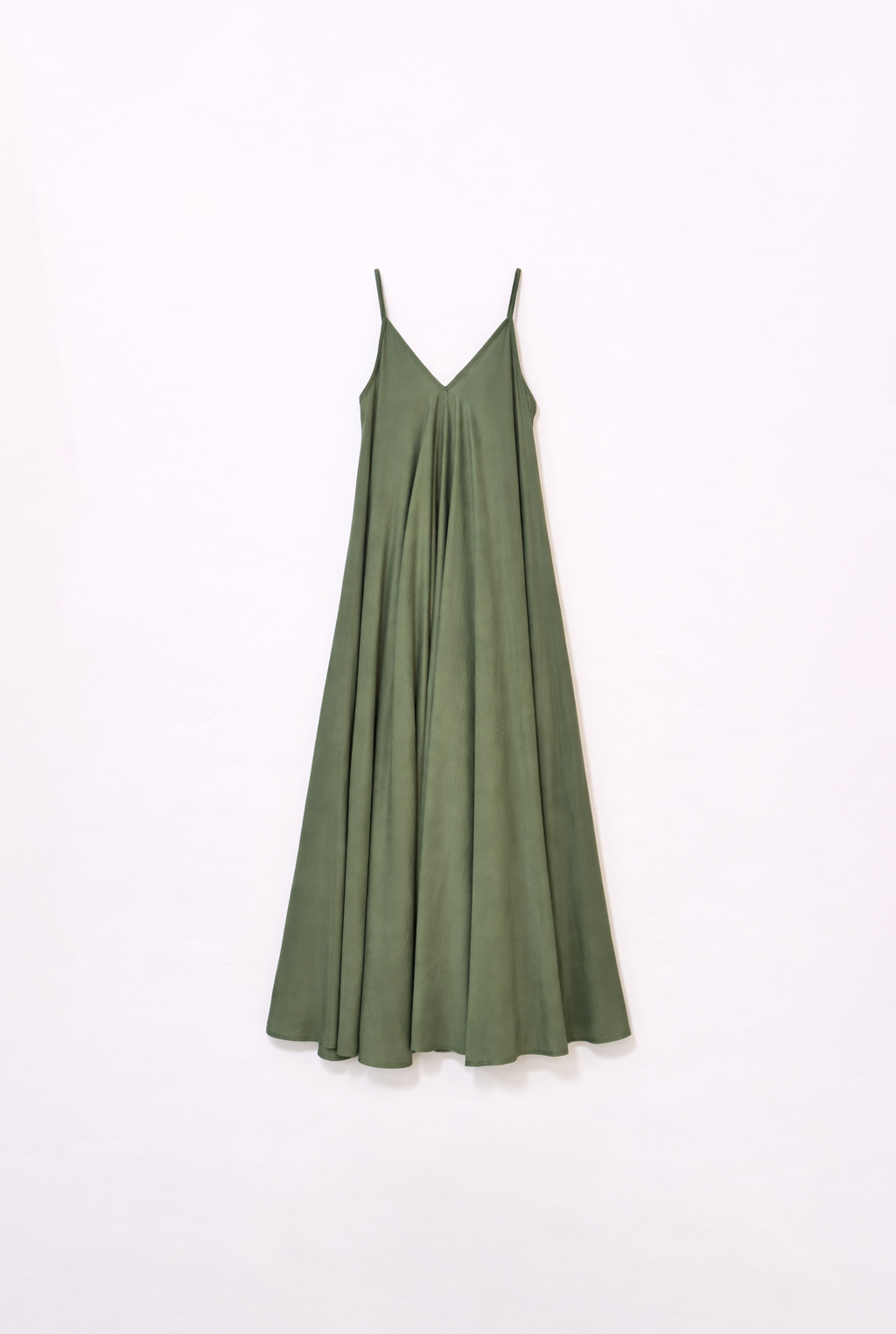 Vestido Largo de Lino Verde – Nina Petra