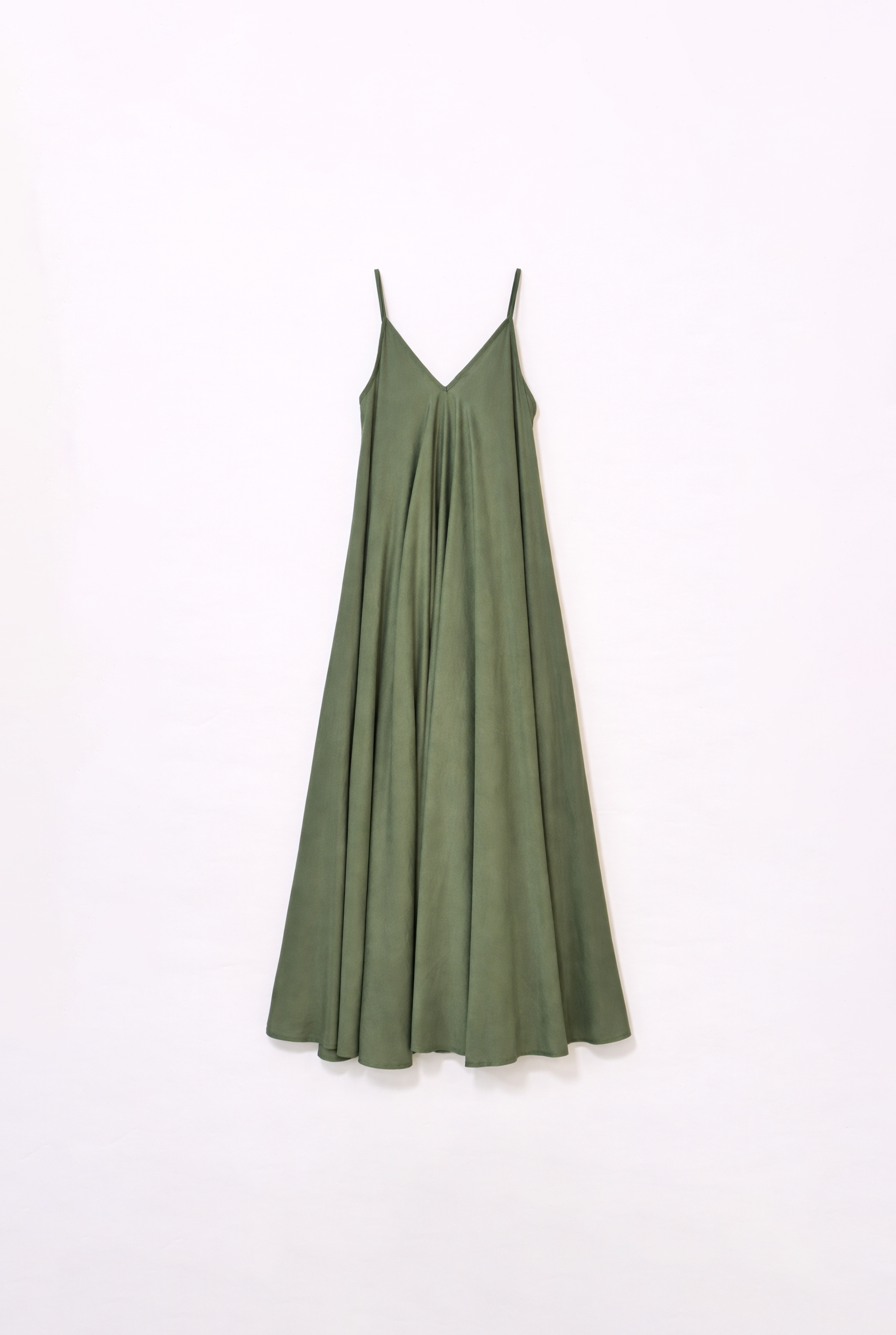Vestido Largo de Lino Verde – Nina Petra