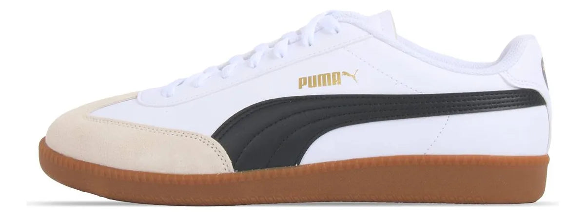 Tenis Puma Super Liga OG Retro Blanco con Negro y Suela Goma