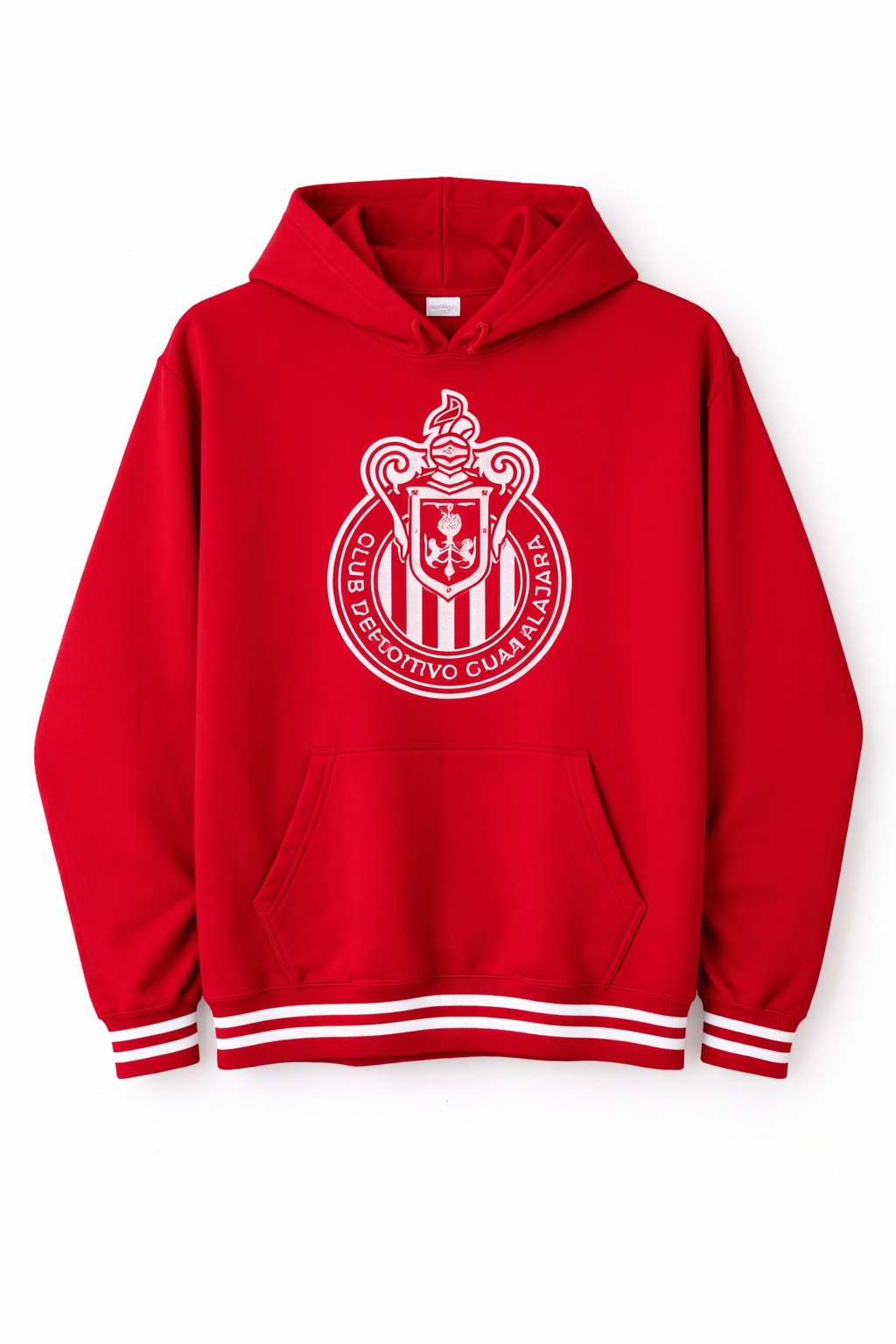 Sudadera con Capucha Chivas Roja Escudo Frontal HG102