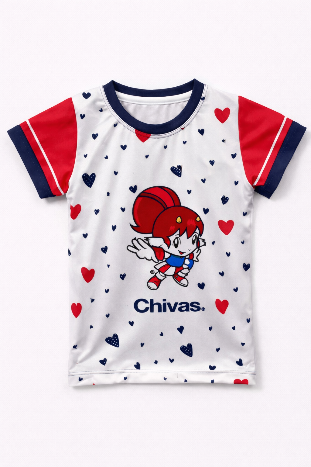 Playera Chivas Infantil Mascota Corazones CI118