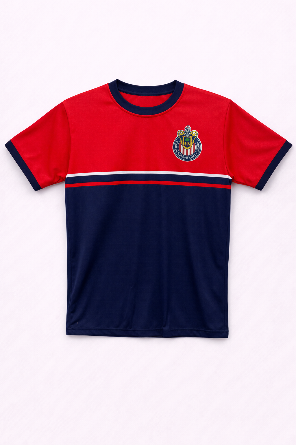 Playera Chivas Bicolor Roja y Azul Marino CI139