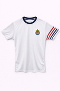Playera Chivas Blanca con Manga Rayada CI155