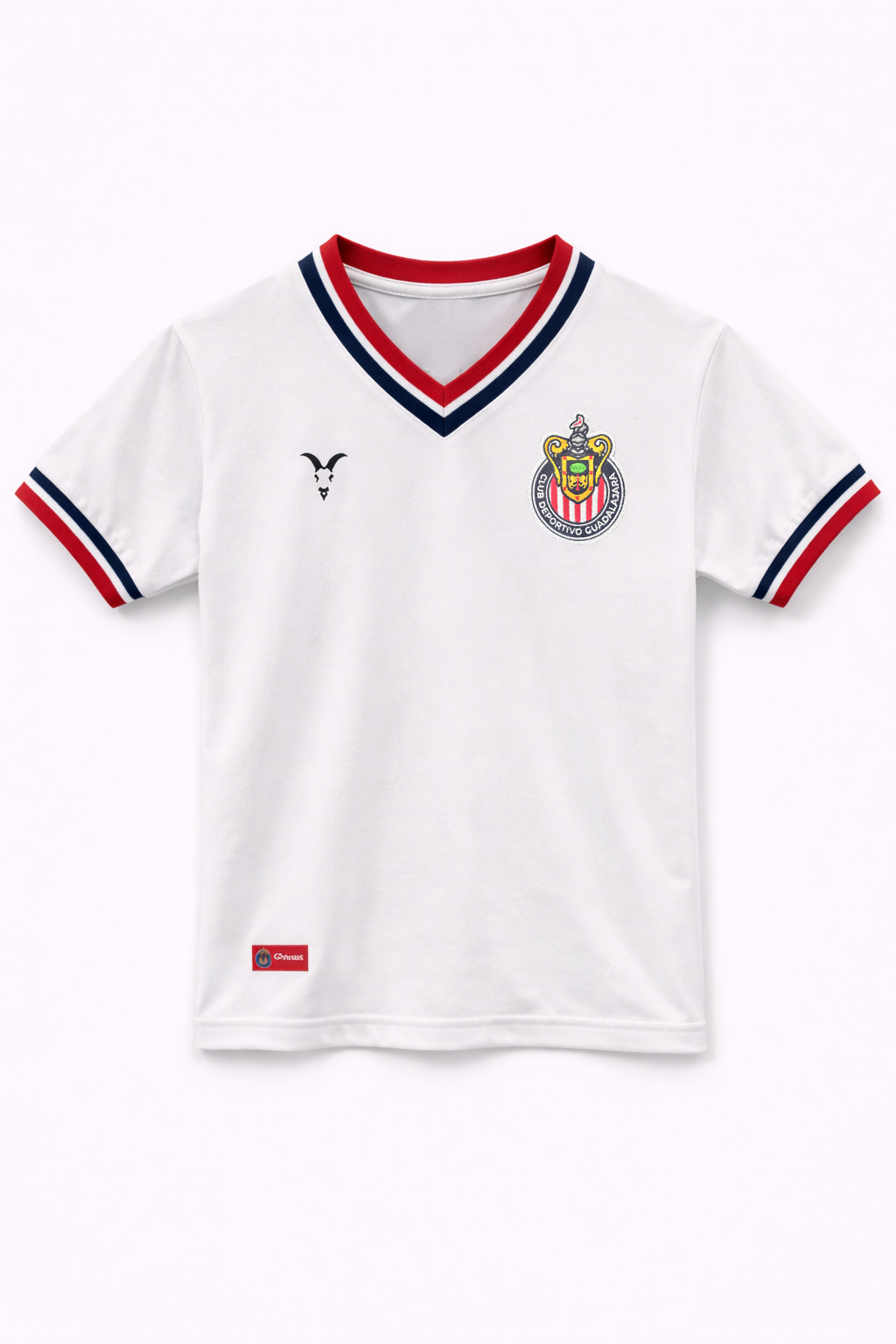 Playera Chivas Blanca Cuello V Clásica CV