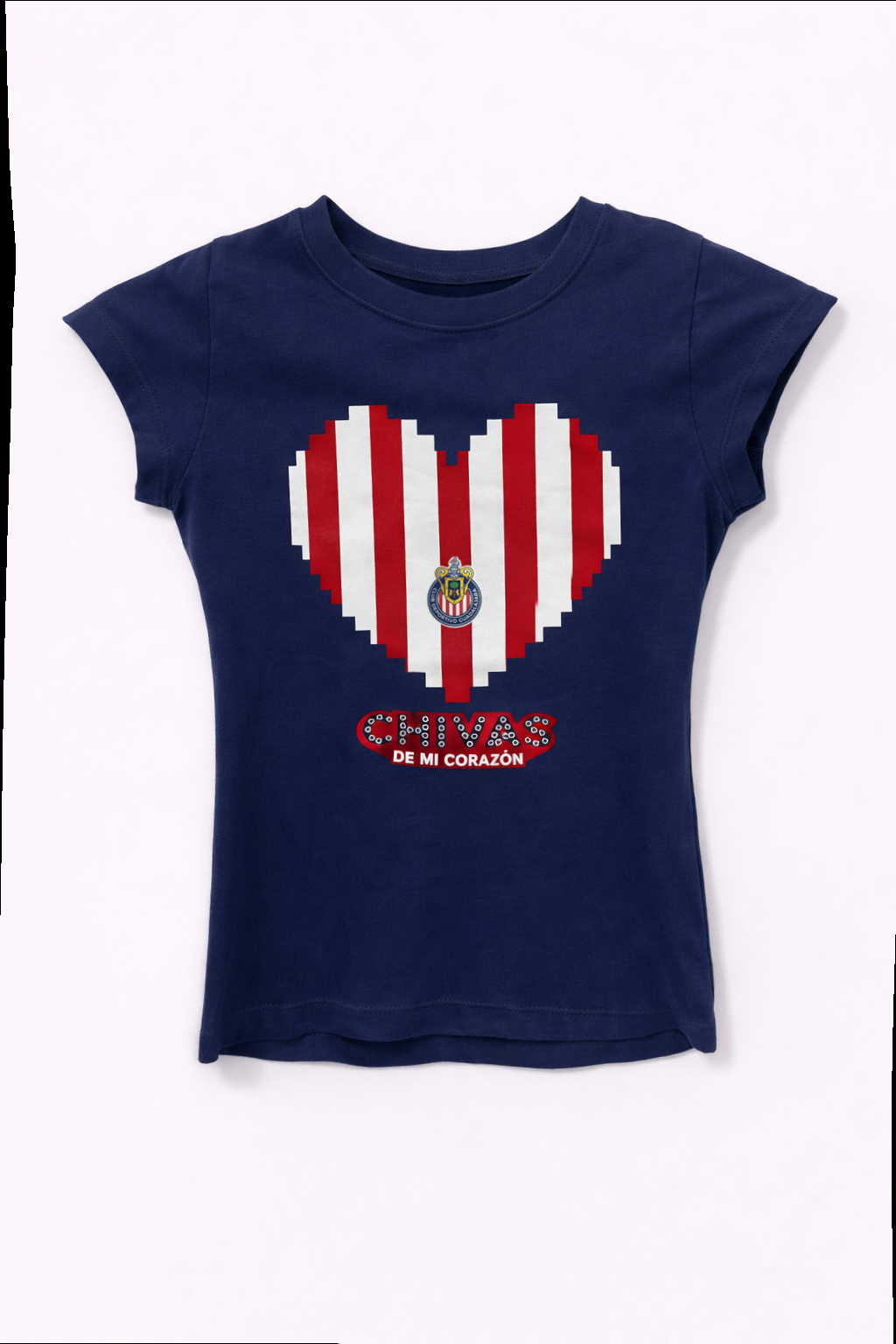 Playera Chivas Infantil Azul Marino “De Mi Corazón” KE87