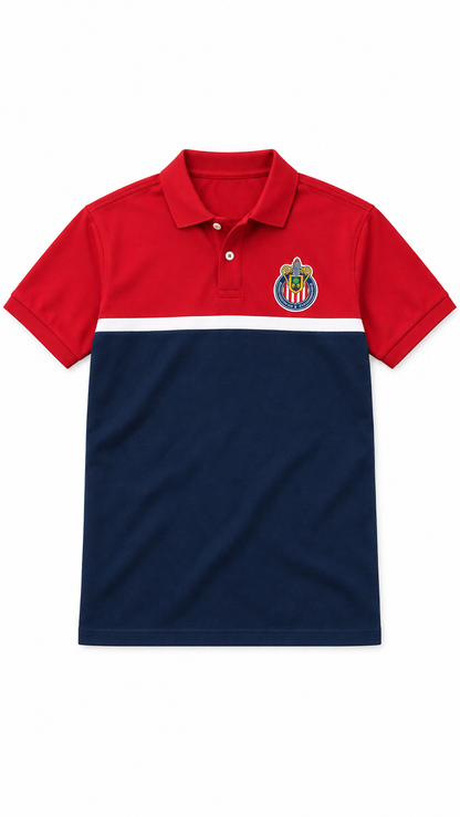 Polo Deportiva Chivas – Roja y Azul Marino