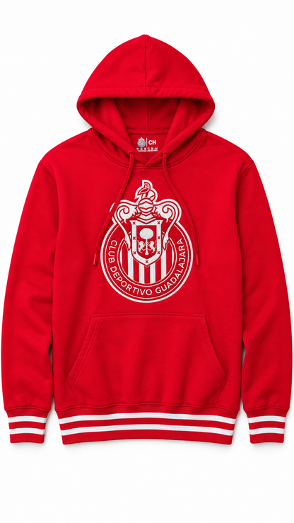 Sudadera Chivas con Capucha – Roja