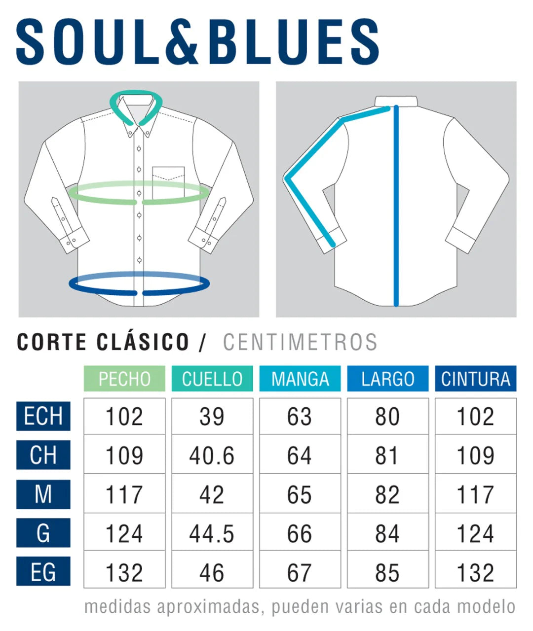 Camisa Soul & Blues de cuadros azul