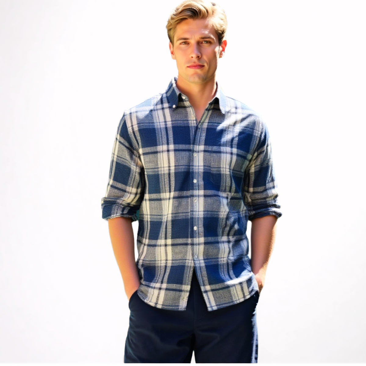 Camisa Soul & Blues de cuadros azul