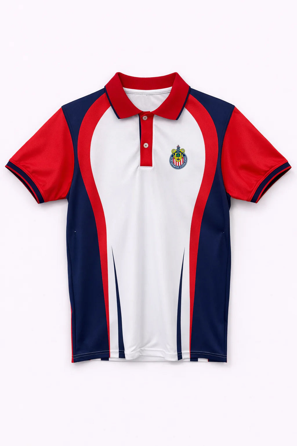 Playera Polo Chivas Tricolor Curvas CI98