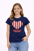 Playera Chivas Infantil Azul Marino “De Mi Corazón” KE87