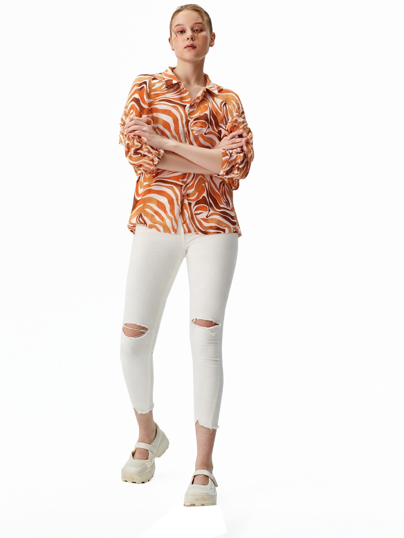 Blusa estampada safari chic Stop
